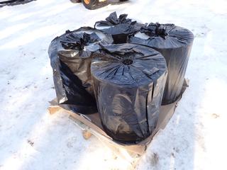 Qty Of (4) Unused 24in 200lb Rolls Of Clear Poly Plastic Wrap **LOCATED IN EDMONTON**