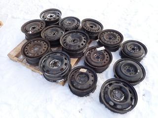 Qty Of Assorted 14in, 15in And 16in 4-Bolt And 5-Bolt Rims ** LOCATED IN EDMONTON**