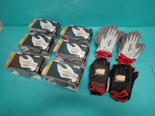 Qty Of Unused Ansell Hyflex And Superior Tenactiv Size 7 Gloves **LOCATED IN EDMONTON**