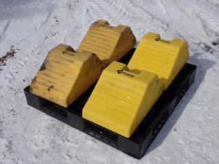 Qty Of (4) Checkers Wheel Chocks **LOCATED IN EDMONTON**