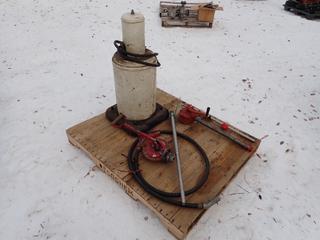 Portable Pneumatic Grease Gun c/w (2) Hand Pumps **LOCATED IN EDMONTON**