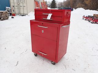 26in X 12in X 9in 2-Drawer Top Chest c/w 27in X 18in X 29in 4-Drawer Bottom Chest **LOCATED IN EDMONTON**