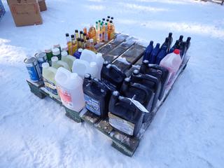 Qty Of Summer Windshield Wash, 20W-50 Motor Oil, Injection Cleaner, Diesel Fuel Conditioner, Chainsaw Oil, Diesel Antifreeze And Assorted Supplies ** LOCATED IN EDMONTON**