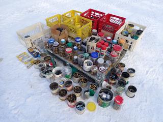 Qty Of Nuts, Bolts, Nails, Spring Pins, Brass Fittings, Ball Valves, Lubricating Compound And Assorted Supplies **LOCATED IN EDMONTON**
