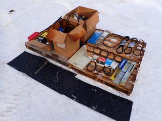 Qty Of High And Low Beam Headlights, Flares, Universal Joints, Storm Fronts, Belts, Battery Clamp And Assorted Supplies **LOCATED IN EDMONTON**