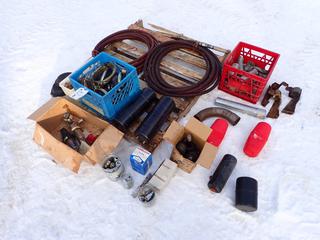 Qty Of Rubber Bushings, Pins, Fittings, Air Tanks, Air Gauges, Water Separators And Assorted Supplies **LOCATED IN EDMONTON**