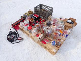 Qty Of Marker Lights, Signal Lights, Flares, Toggle Switches, Fog Lamps, Boot Brushes, Ratchet Straps And Assorted Supplies **LOCATED IN EDMONTON**