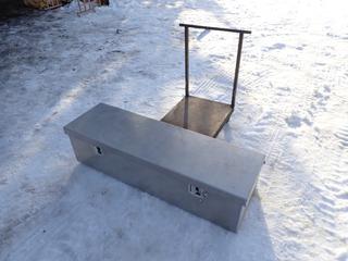 49in X 16in X 12in Aluminum Storage Box c/w 21in X 18in Cart **LOCATED IN EDMONTON**