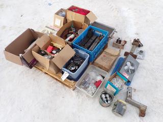 Qty Of Shocks, Trailer Hitch Balls, Carter 12V Heater, 12V Fan, Oil Cooler, Trailer Plugins And Assorted Supplies **LOCATED IN EDMONTON**