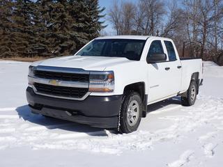2017 Chevrolet Silverado 4X4 Crew Cab Pickup c/w 4.3L, V6, A/T, Tonneau Cover And LT265/70R17 Tires. Showing 3837hrs, 116,385kms. VIN 1GCVKNEH9HZ248962 **LOCATED IN EDMONTON**
