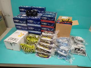 Qty Of Unused UVEX Safety Glasses, UVEX Goggles And Honeywell Earplugs **LOCATED IN EDMONTON**