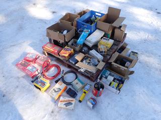 Electric Brake Controller, Flash Lights, Fog Lamps, Tail Lights, Brake Shoes, Funnels, Gauges, Brass Fittings And Assorted Supplies **LOCATED IN EDMONTON**