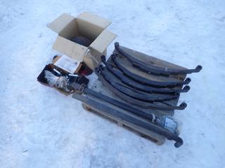 Qty Of (5) Leaf Springs, Brake Assemblies, Sway Bars And Trailer Grease Shackles **LOCATED IN EDMONTON**