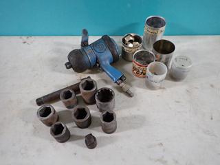 CP 1in Pneumatic Impact c/w Qty Of Sockets, Extension, Nuts And Washers **LOCATED IN EDMONTON**