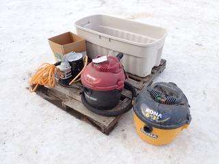Rona 6.5-Gal Shop Vac, 5-Gal Shop Vac, Jerry Can, Wagner Power Roller And Assorted Supplies **LOCATED IN EDMONTON**