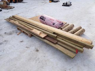 Qty Of 2X4's, 4X4's And 2X10's c/w Handi-Man Forms, 4ft X 8ft OSB Sheet And Bundle Of R-12 Insulation **LOCATED IN EDMONTON**