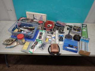 Qty Of Grease Nipples, Radial Chain, Trailer Plugin, Ignition Cable Lead, Valve Stems, Kysor Control Valves, Awning Tie Down And Assorted Supplies **LOCATED IN EDMONTON**