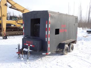 2002 Newage Stamford 30Kw 600 Volt 3-Phase T/A Enclosed Generator C/w Isuzu A-4JGI Diesel Engine And ST175/80R13 Tire. Showing 13,976 Hrs. SN OBL **LOCATED @ 1 SUNSET BOULEVARD, FORT MCMURRAY, AB**