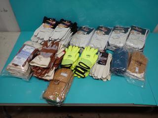 Qty Of Unused Watson Heat Wave Size L Welding Gloves c/w Assorted Unused Ansell, Superior, BDG And Jomac Size L And 10 Lined, Chemical And Leather Work Gloves ** LOCATED IN EDMONTON**