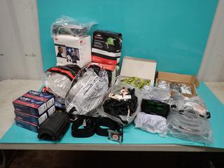 Qty Of 3M And Dynamic Ear Muffs, Hard Hats, Safety Glasses, Goggles, Chums Eyewear Retainer And Assorted Safety Supplies   **LOCATED IN EDMONTON**