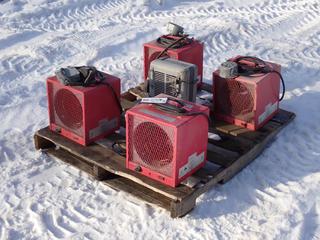 Qty Of (4) 240V Fan Forced Heaters c/w (1) 120V Utility Heater **LOCATED IN EDMONTON**