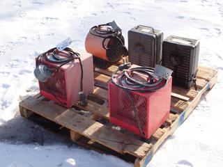 (2) 240V Fan Forced Heaters c/w (2) 120V Utility Heaters And Stelpro LCH48T 240V Heater **LOCATED IN EDMONTON**