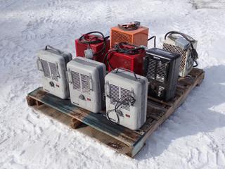 Qty Of (4) 240V Fan Forced Heaters c/w (4) 120V Utility Heaters **LOCATED IN EDMONTON**