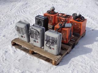 Qty Of (4) 240V Fan Forced Heaters c/w (4) 120V Utility Heaters **LOCATED IN EDMONTON**