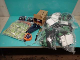 Qty Of Unused MSA Safety Harnesses c/w (2) Unused Sala Nano-Lok Edge Self Retracting Lifelines And Safety Straps And Qty Of Ergodyne Squid Tool Lanyards ** LOCATED IN EDMONTON**