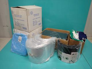 Miller And Pro Star Hats, Bouffant 24in Polypropylene Caps And Clear And Dark Visors **LOCATED IN EDMONTON**