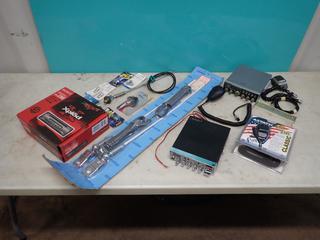 Unused Cobra 29 NW ST Sound Tracker CB Radio c/w Midland 5001 Precision Series CB Radio, Unused Sony CDX-S2000 Radio, Astatic 636L Microphone, Antenna And Assorted Radio Accessories ** LOCATED IN EDMONTON**