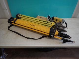 Topcon AT-B4 Auto-Level c/w (2) Tripod Stands. SN X48355 **LOCATED IN EDMONTON**