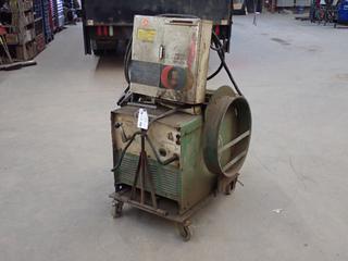 1980 Westinghouse WSH 300 230/460/575V 3-Phase DC Arc Welder c/w Qty Of Welding And Ground Cable, Arc Gouging Torch, Cart And Storage Cabinet. SN 720B453001