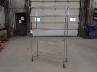 Seville Classic 47in X 18in X 77in 5-Tier Portable Shelving Unit