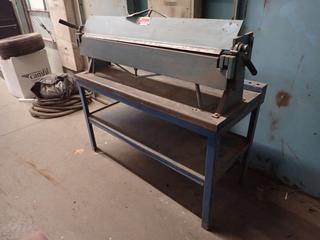 Roper Whitney Model 422 22 Gauge 54in Connecticut Bending Break c/w 55in X 23in X 32in Steel Table
