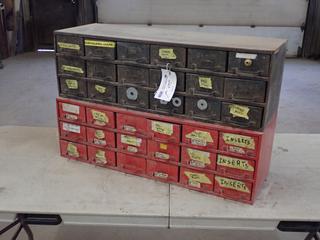 (2) Storage Cabinets c/w Qty Of Bolts, Collars, Carriage Bolts, Screws And Assorted Supplies