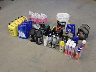 Qty Of Unused Prestone Antifreeze Coolant, ACDelco Automatic Transmission Fluid, Windshield Washer, Brake Fluid, Gear Oil, Grease, Power Steering Fluid, Transmission Fluid, Cleaner And Degreaser