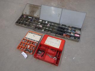 Qty Of (5) Organizers c/w Nuts, Bolts, Washers And Assorted Supplies