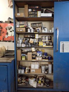 Qty Of Assorted Air And Oil Filters *Note: Cabinet Not Included*