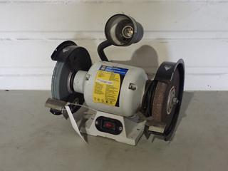 Powerfist 3410069 115V 3/4hp 8in Bench Grinder w/ Light. SN 270681-00P