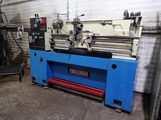 2009 Challenger FEL-1440GZJ 220V 3-Phase Precision Gap Bed Metal Lathe w/ 14in Swing Over Bed, 40in Distance Between Center And 1.5in Spindle Bore. SN 0860639