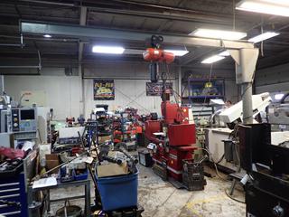 Manning, Maxwell And Moore 12ft X 9ft Jib Crane. SN M604 *Note: Chain Hoist And Beam Trolley Not Included*