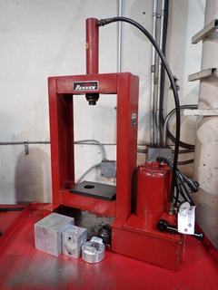 Sunnen BP-10K 115V Single Phase 10-Ton Hydraulic Shop Press c/w Fixtures And Punches. SN 5497