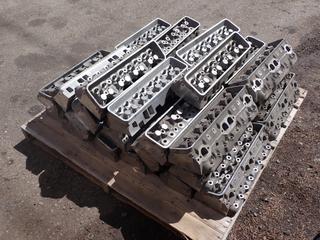 Qty Of (33) Semi-Finished L92 Small Block Chevy Cylinder Heads w/ 1.94/1.5 Valve Size, 58cc Chambers And Angle Plugs *Note: Guides And Seats Installed Requires Rocker Stud Holes, Valve Cover And Intake Manifold Holes**