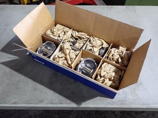 Qty Of (8) Unused Mahle 224-3985WR-0.50mm Pistons w/ Rings For Use With 2011-2016 GM 6.6L Duramax Diesel
