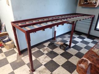 120in X 32in X 39in Crankshaft Hanging Rack c/w Bolt Selection And Removable Legs