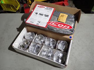 Qty Of (8) Unused UEM IC741.030 Premium icon Forged Pistons For Use With Chrysler 360 Engines