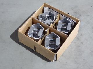 Qty Of (4) Unused OEM And 1163+0.5mm Silv-O-Lite Coated Pistons For Use With L4 140 Ford Engines
