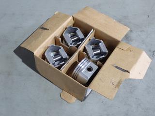 Qty Of (4) Unused OEM And 1163+0.5mm Silv-O-Lite Coated Pistons For Use With L4 140 Ford Engines