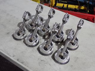 Qty Of (8) Probe P3831F .030 FPS Pistons w/ Scat 57 Connecting Rods For Use With Chevy 383 Engines